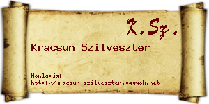 Kracsun Szilveszter névjegykártya